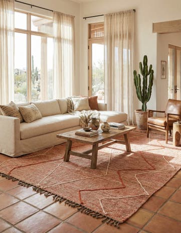 9' x 12' 2 Hand Knotted Moroccan Wool Rug