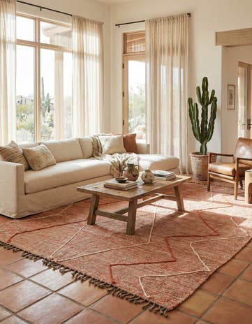 9' x 12' 2 Hand Knotted Moroccan Wool Rug