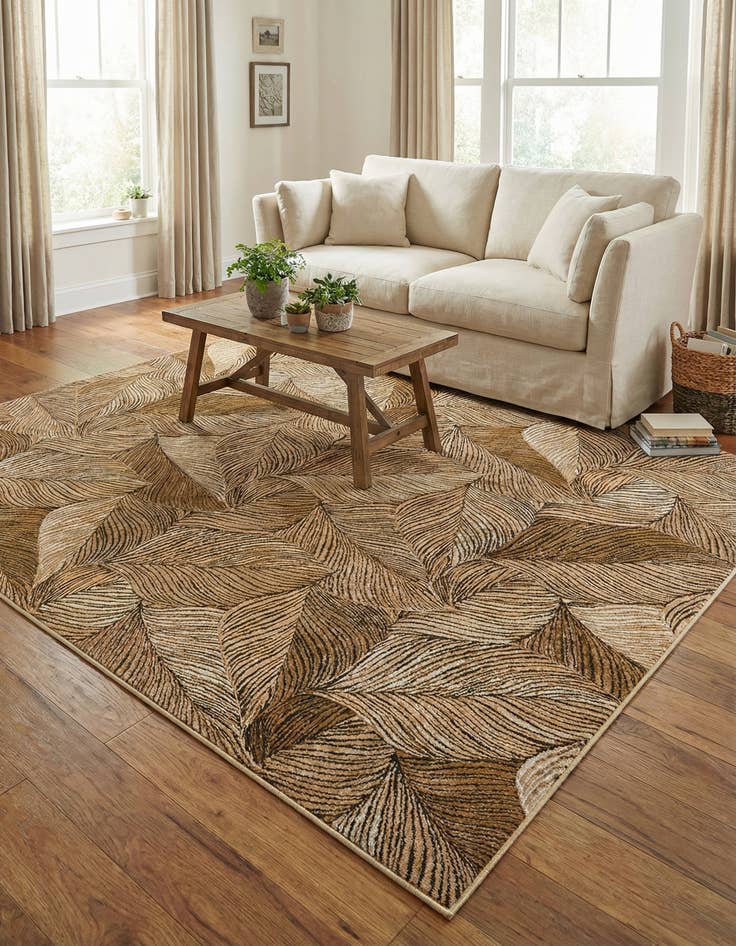 Detail image of 8' x 11'  Washable Botanical Indoor / Outdoor Rug