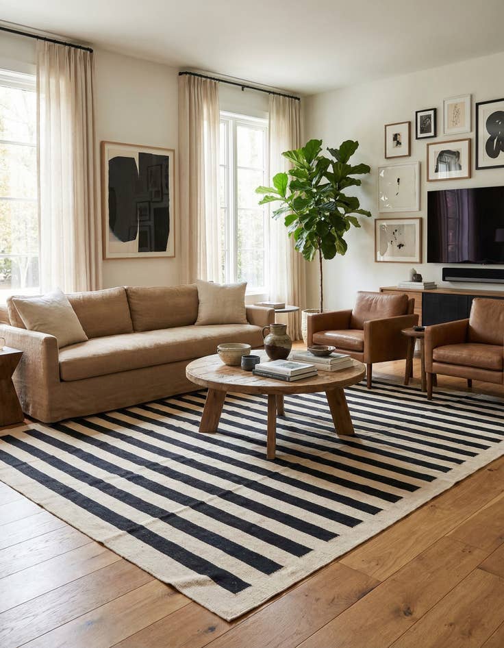 Detail image of 8' 4 x 9' 8  Hand Woven Kilim Modern Wool Rug