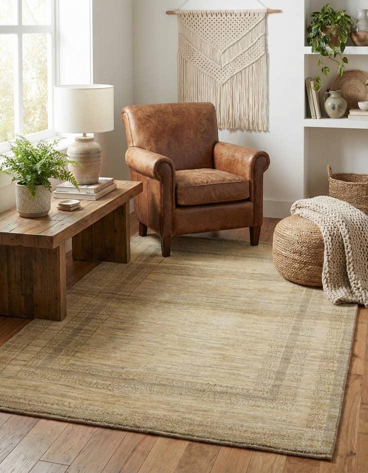 Detail image of  4' 3 x 5' 9  Hand Knotted Kashkuli Gabbeh Oriental Wool Rug