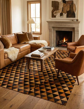 5' 3 x 8' 1 Cowhide - Patchwork Rug