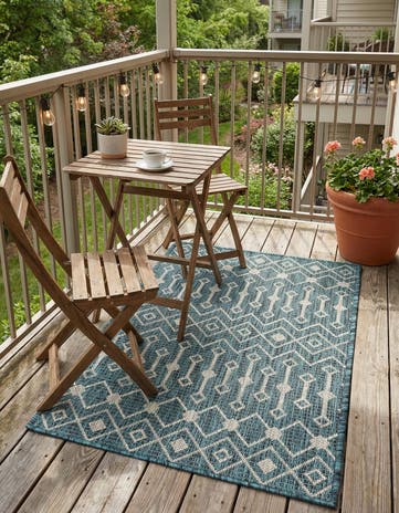 2' x 3' Easy-Clean Lattice Indoor / Outdoor Rug