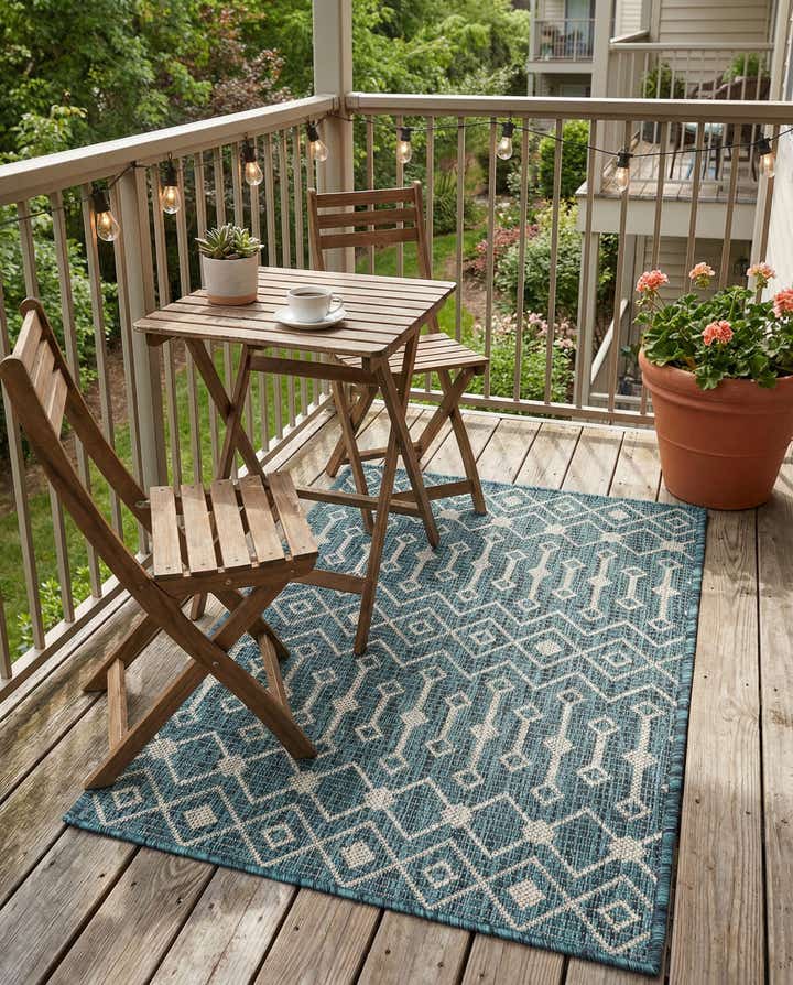 2' x 3' Easy-Clean Lattice Indoor / Outdoor Rug
