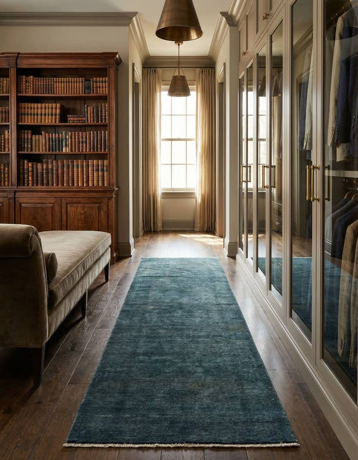 Detail image of  2' 7 x 9' 7  Hand Knotted Over-Dyed Ziegler Runner Rug