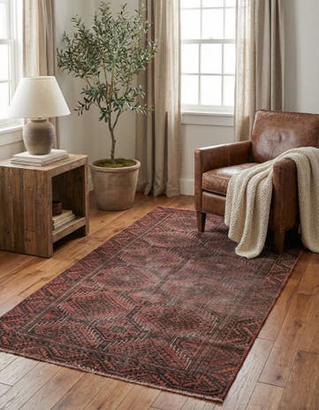 3' 5 x 6' 8 Hand Knotted Ultra Vintage Persian Wool Rug