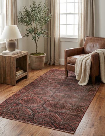 3' 5 x 6' 8 Hand Knotted Ultra Vintage Persian Wool Rug