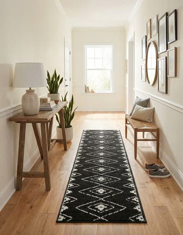 Black Oslo Runner Rug