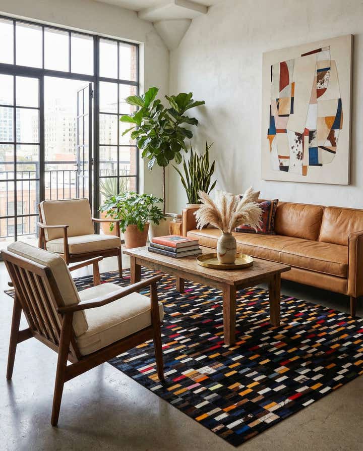 5' 2 x 7' 11 Cowhide - Patchwork Rug