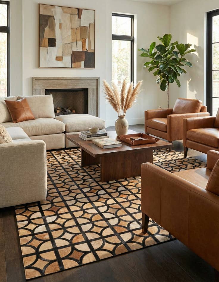 Detail image of  5' x 7' 10 Cowhide Rug