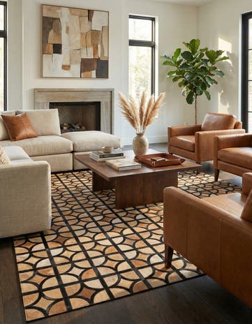 5' x 7' 10 Cowhide Rug