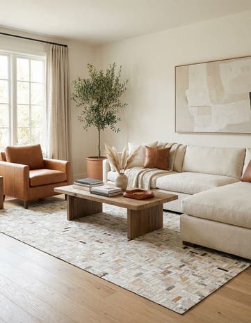 5' x 8' 2 Cowhide Stocks Rug