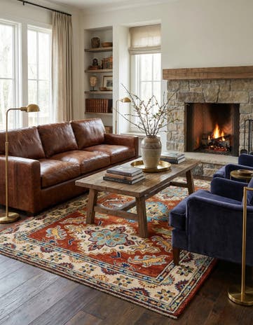 5' 8 x 8' 3 Hand Knotted Darya Wool Rug