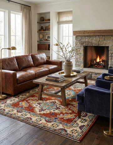 5' 8 x 8' 3 Hand Knotted Darya Wool Rug