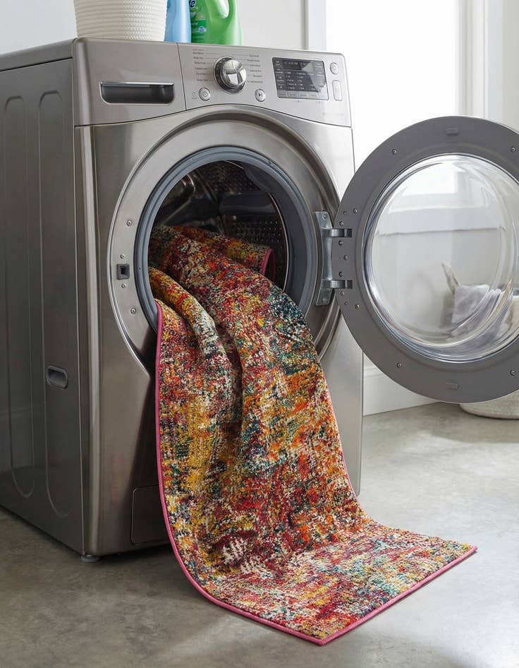 Detail image of 2' x 8'  Washable Vivid Runner Rug