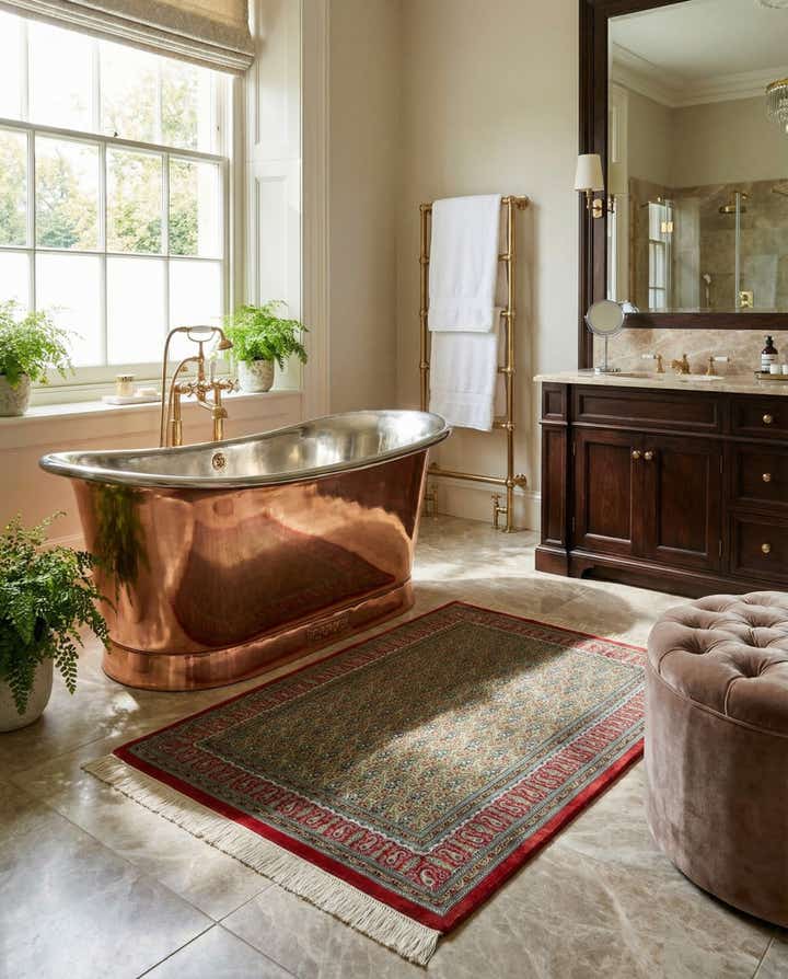 3' 3 x 4' 8 Ghom Silk Rug