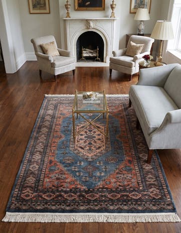 4' 2 x 5' 8 Hand Knotted Lahour Oriental Wool Rug