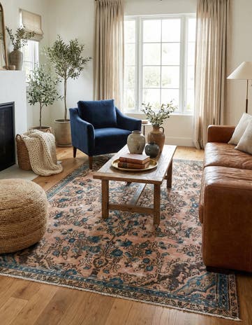 5' 3 x 8' 6 Hand Knotted Ultra Vintage Persian Wool Rug