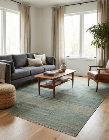 6' 6 x 10' Hand Woven Kilim Modern Wool Rug