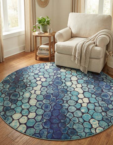 8' x 8' Washable Hyacinth Round Rug