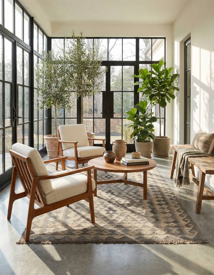 Detail image of 4' 1 x 5' 10  Hand Woven Kilim Maymana Wool Rug