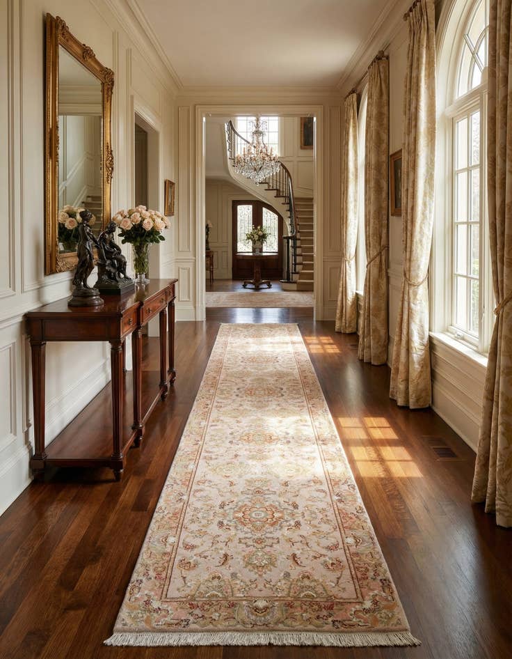 Detail image of 2' 8 x 15' 10 Tabriz Wool Runner Rug