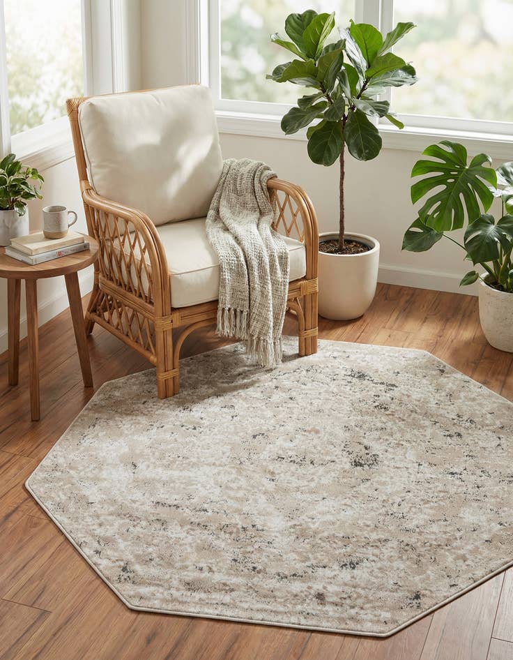 Detail image of 5' 3 x 5' 3 Oregon Octagon Rug