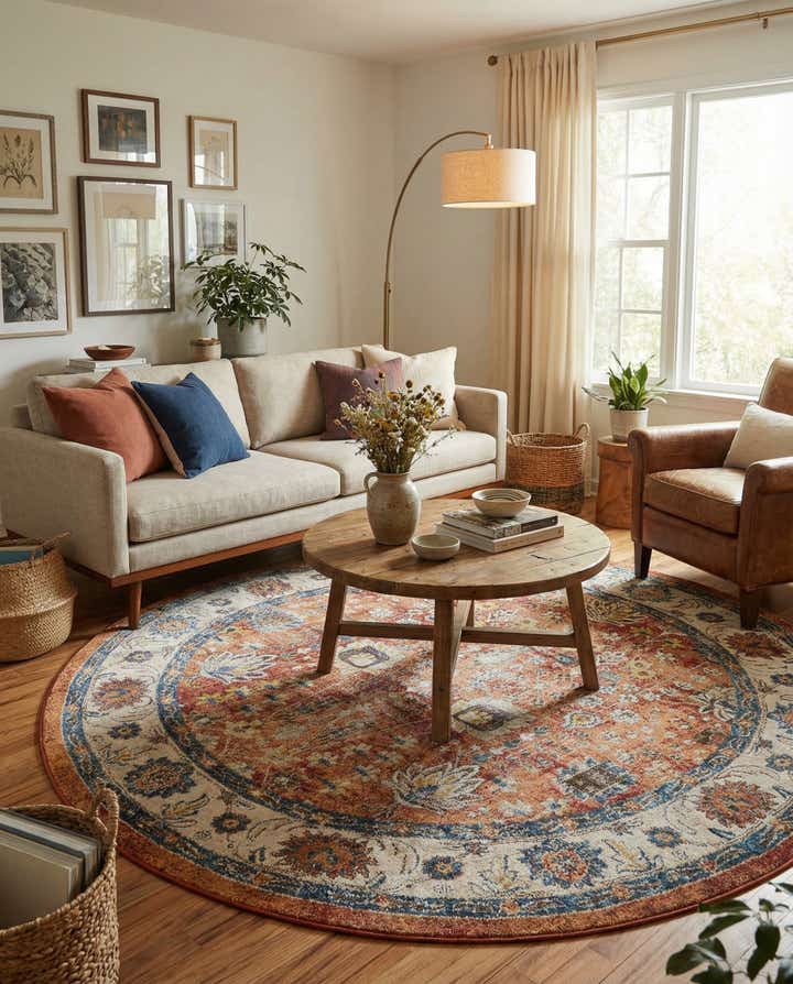 245cm x 245cm Arcadia Rund Teppich