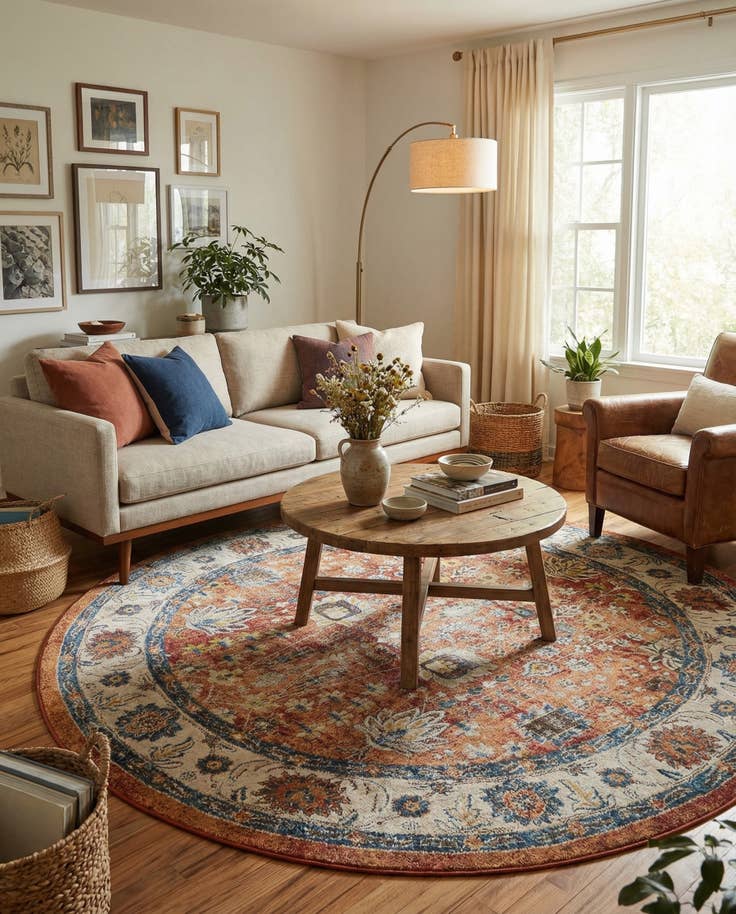 Detailansicht von 245cm x 245cm Arcadia Rund Teppich