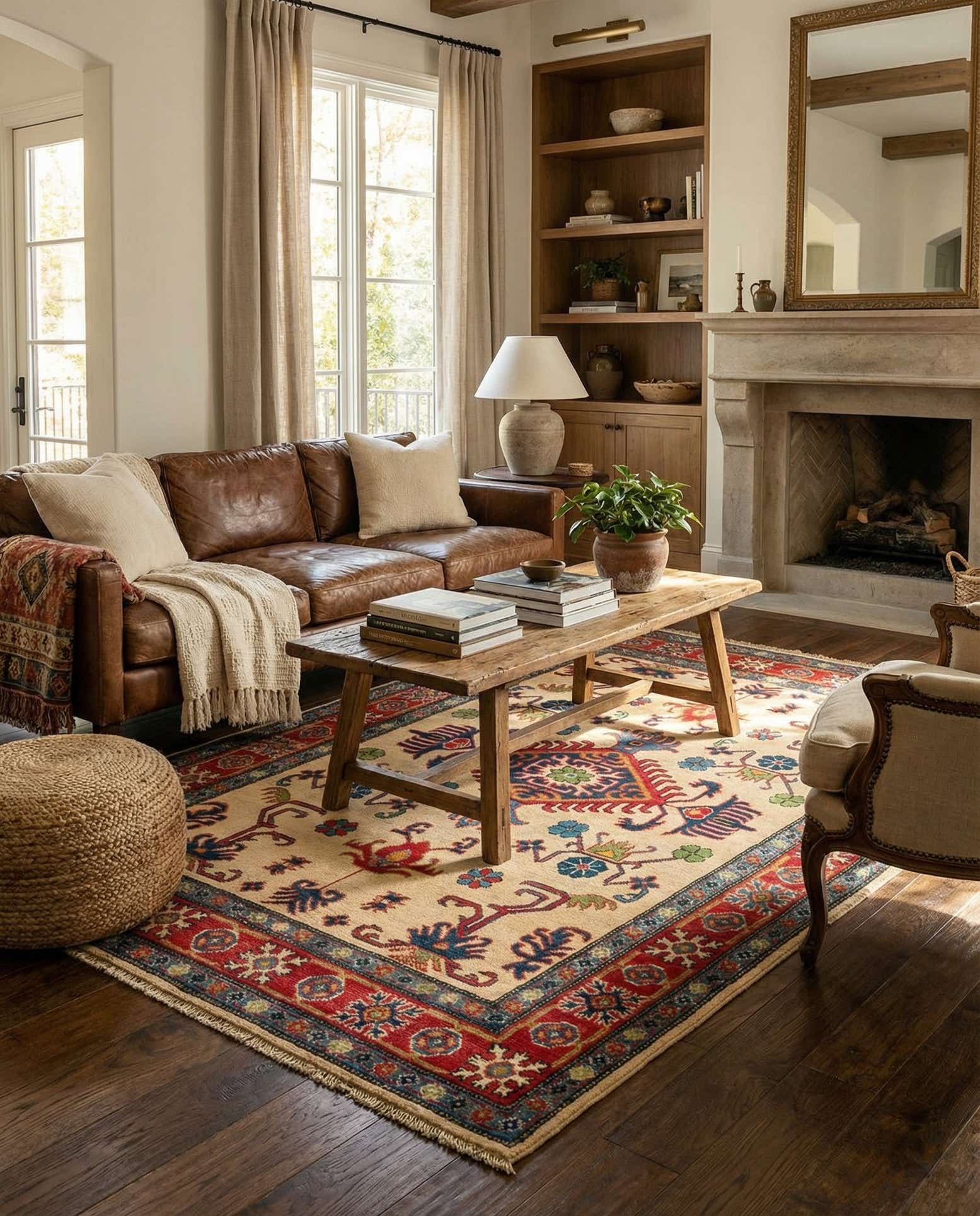 4' x 6' Hand Knotted Kazak Rug