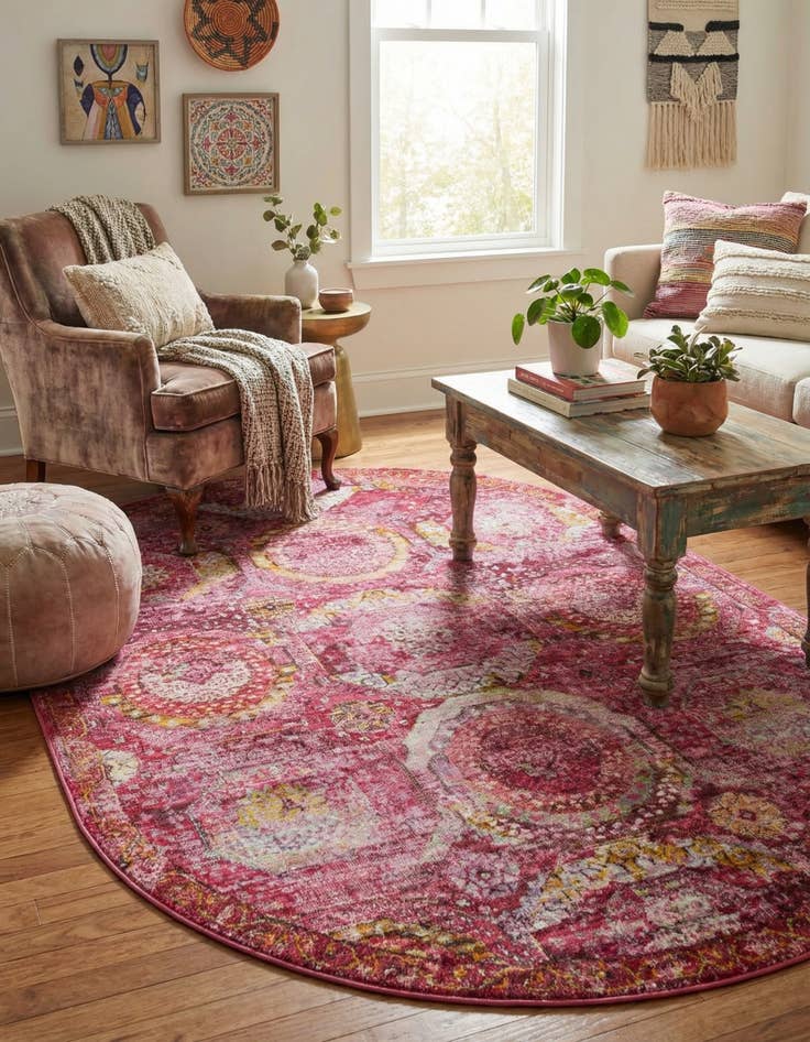 Detail image of  5' 5 x 8' Santiago Oval Rug