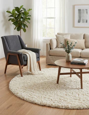 5' x 5' Infinity Shag Round Rug