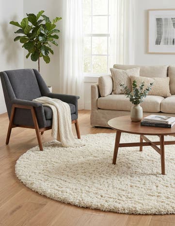 5' x 5' Infinity Shag Round Rug