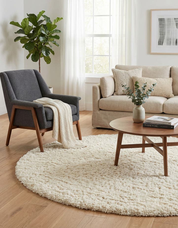 5' x 5' Infinity Shag Round Rug