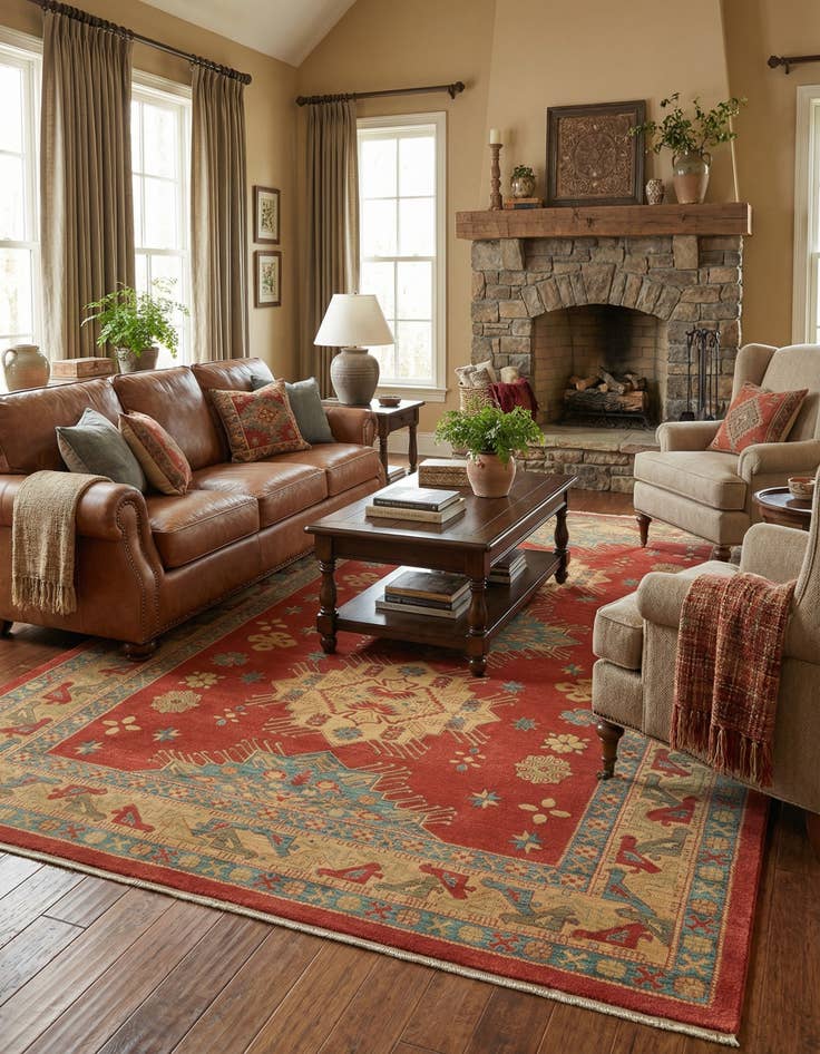 Detail image of 10' 6 x 16' 5 Serapi Rug