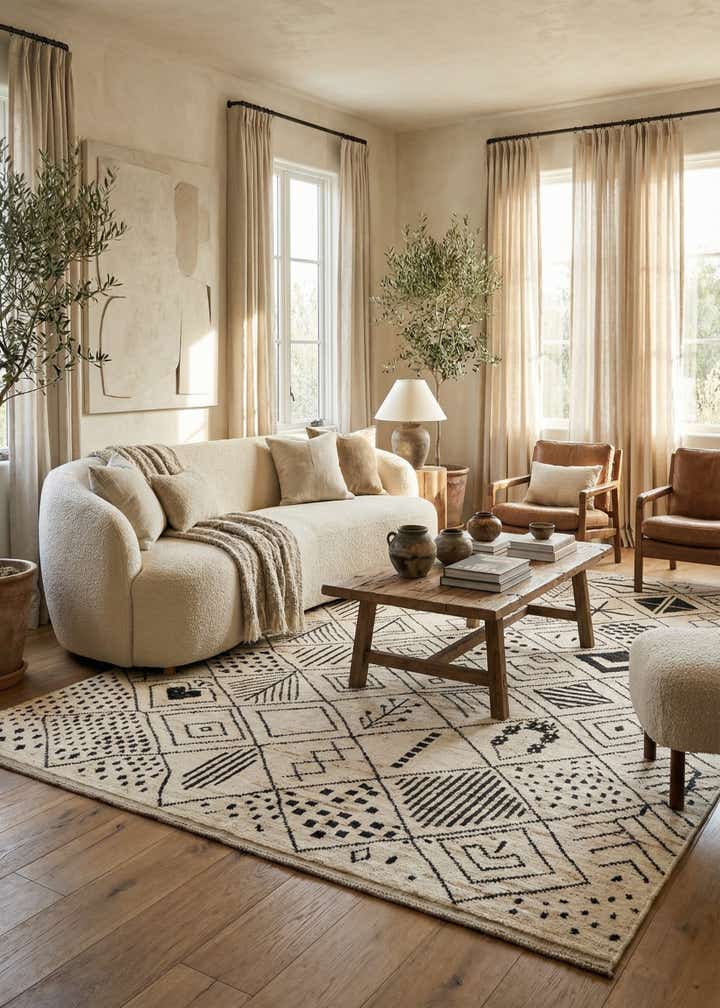 10' 1 x 14' Hand Knotted Moroccan Wool Rug