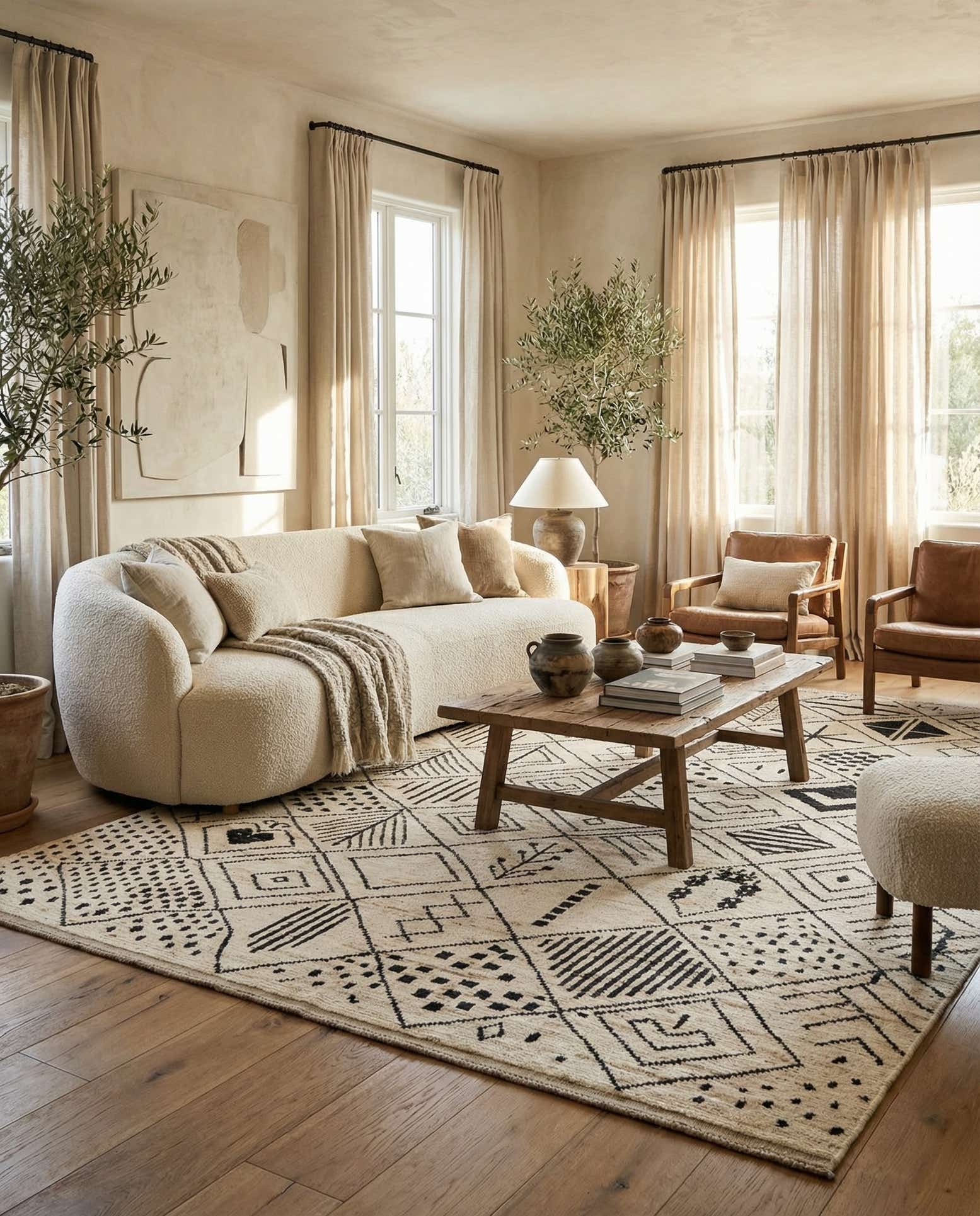 10' 1 x 14' Hand Knotted Moroccan Wool Rug