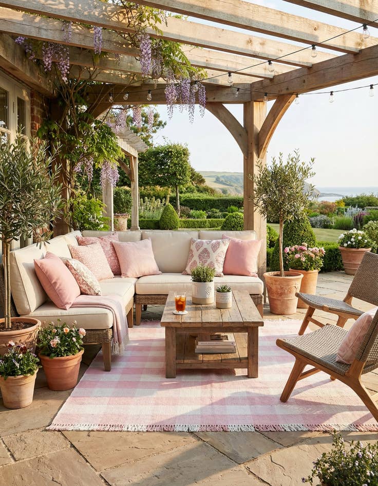 Detail image of  7' 10 x 10' Eco Plaid   Washable Indoor / Outdoor Rug