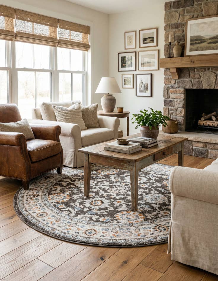 Detail image of  5' 3 x 5' 3 Charlotte Round Rug