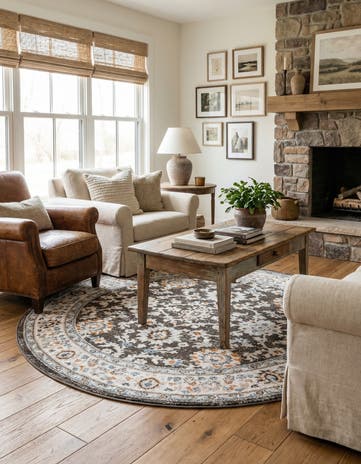 5' 3 x 5' 3 Charlotte Round Rug