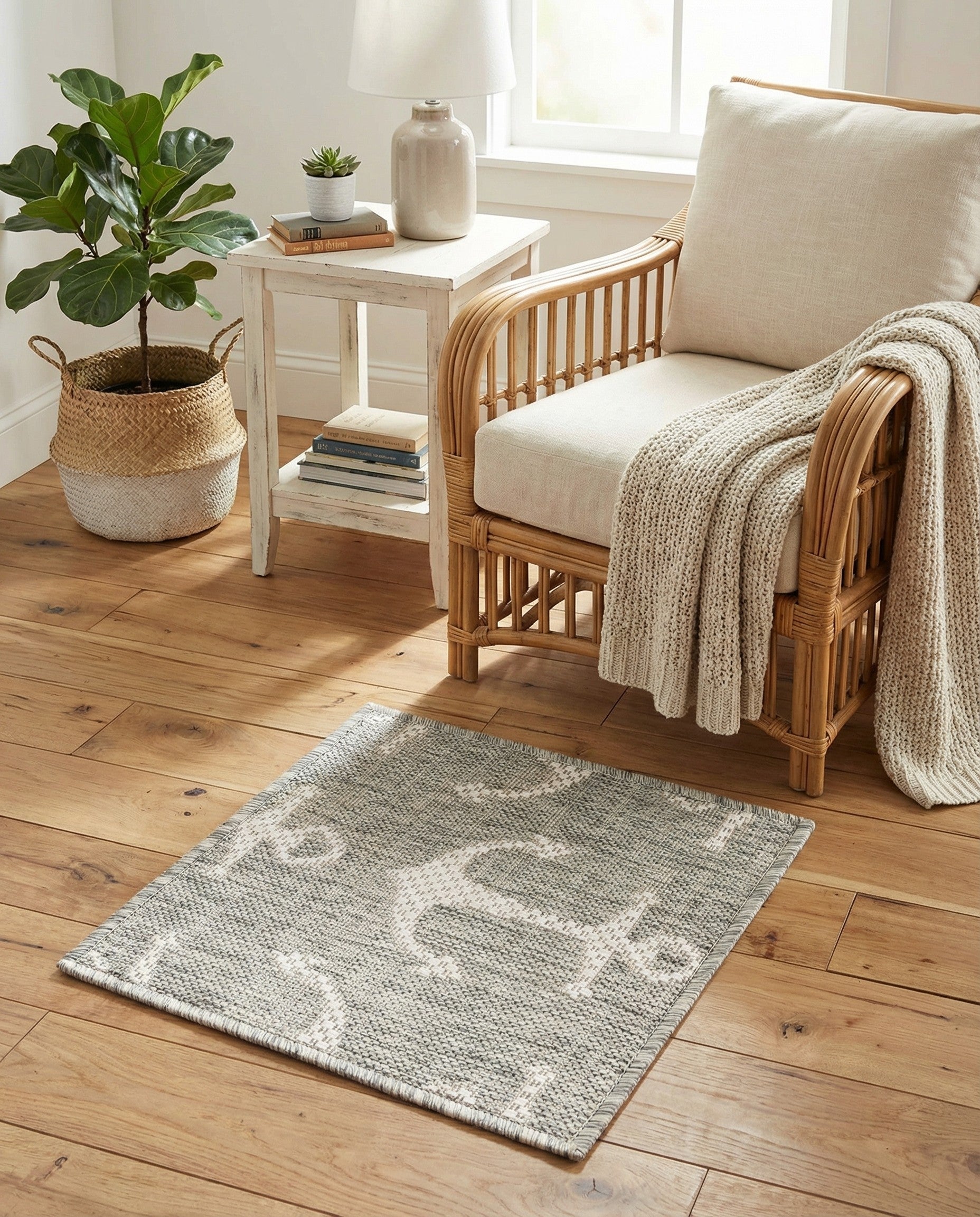 1' 4 x 1' 4 Easy-Clean Coastal Indoor / Outdoor Sample Rug