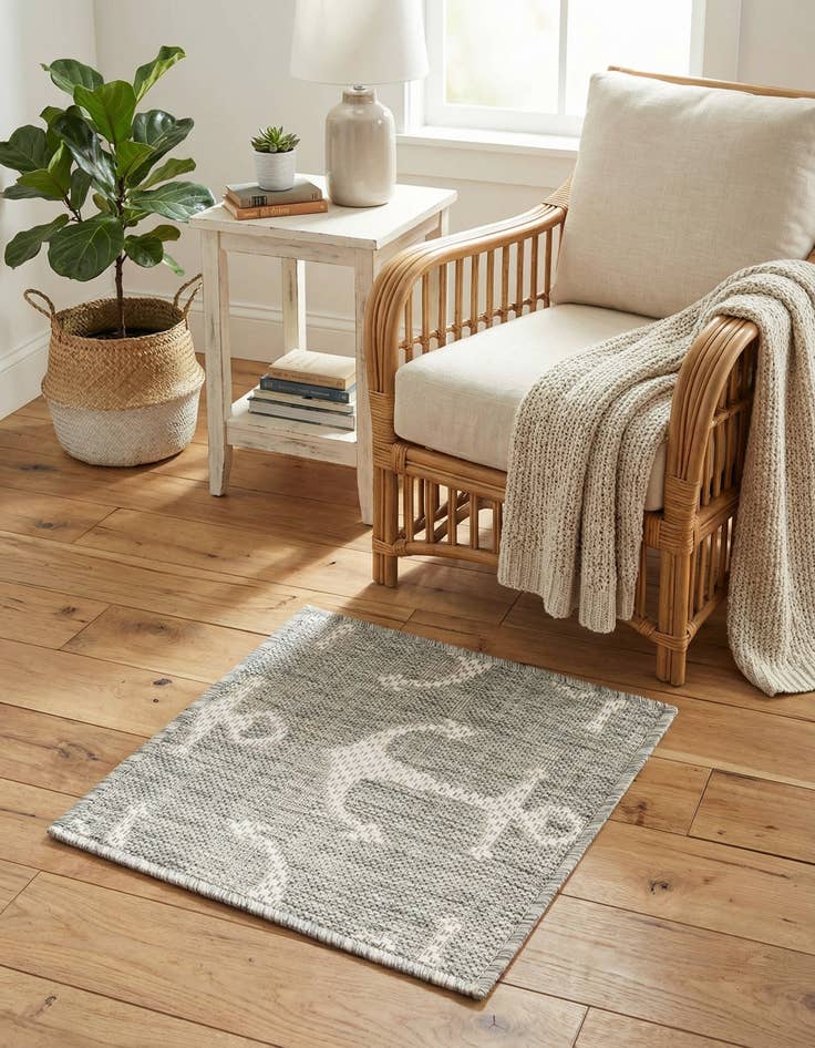 Detail image of 1' 4 x 1' 4 Easy-Clean Coastal Indoor / Outdoor Sample Rug