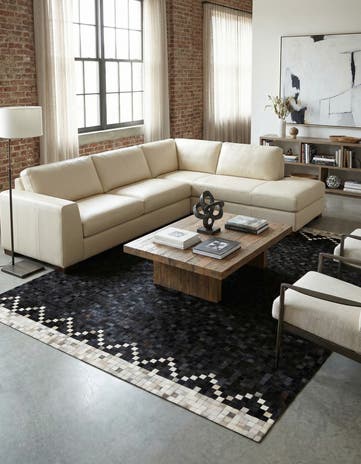 8' 1 x 9' 11 Cowhide - Patchwork Rug