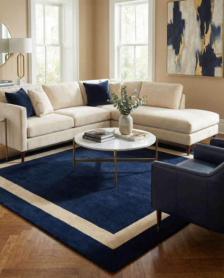 7' 10 x 7' 10 Jill Zarin Border Wool Square Rug