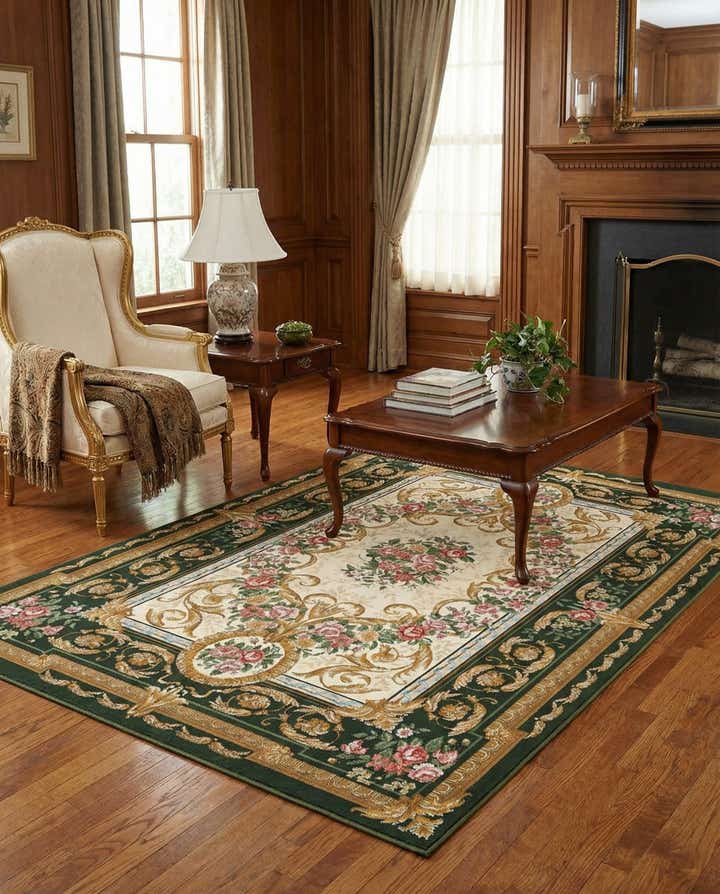 5' x 8' Easy-Clean Traditional Indoor / Outdoor Rug