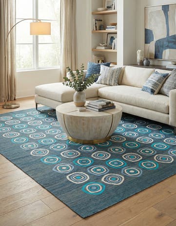 8' x 10' Hand Woven Kilim Modern Rug