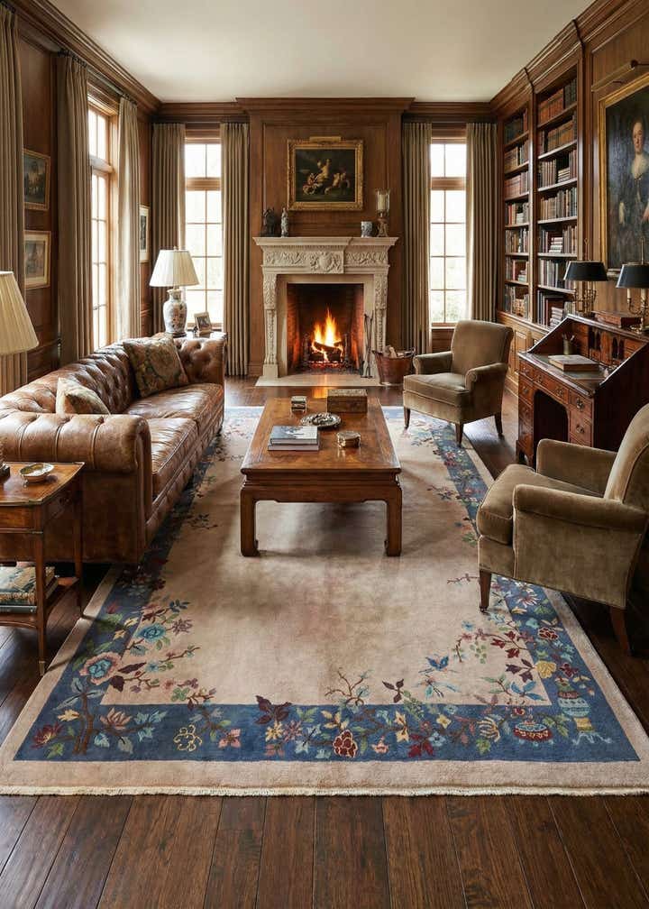5' 10 x 8' 8 Hand Knotted Antique Finish Wool Rug