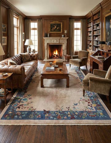5' 10 x 8' 8 Hand Knotted Antique Finish Wool Rug