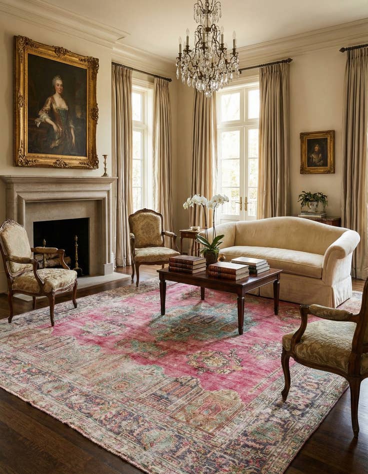 Detail image of 9' 8 x 12' 3 Hand Knotted Ultra Vintage Persian Wool Rug