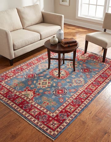 4' 11 x 6' 6 Hand Knotted Kazak Rug